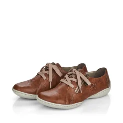 Rieker Damen Schnürschuhe kastanienbraun