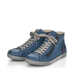 Rieker Damen Schnürschuhe azurblau