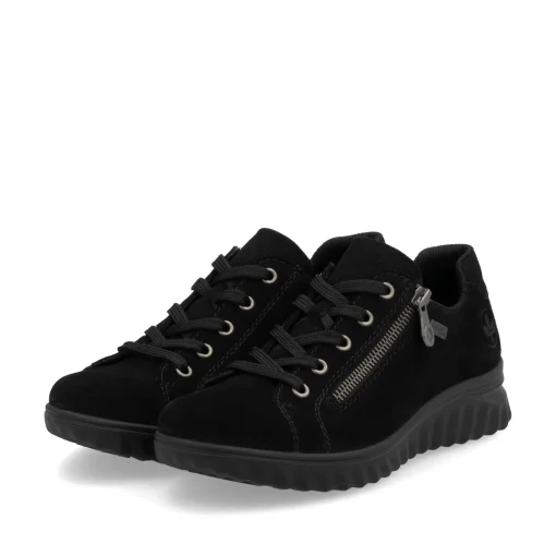 Rieker Damen Schnürschuhe nachtschwarz