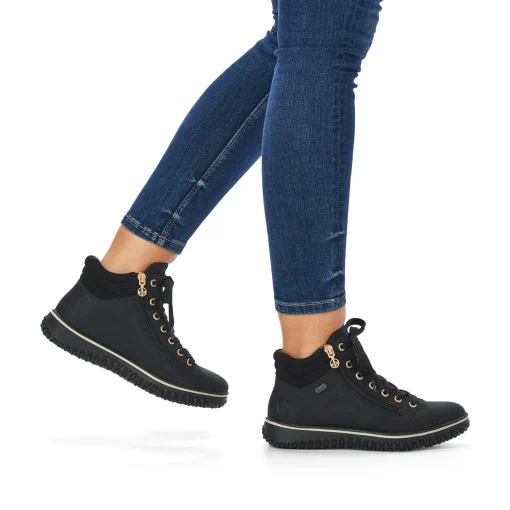 Rieker Damen Schnürschuhe tiefschwarz