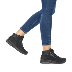 Rieker Damen Schnürschuhe tiefschwarz