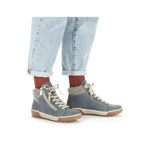 Rieker Damen Schnürschuhe blaugrau