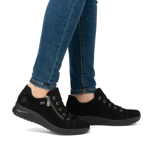 Rieker Damen Schnürschuhe nachtschwarz