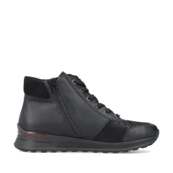 Rieker Damen Schnürschuhe tiefschwarz