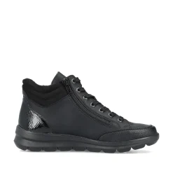 Rieker Damen Schnürschuhe asphaltschwarz