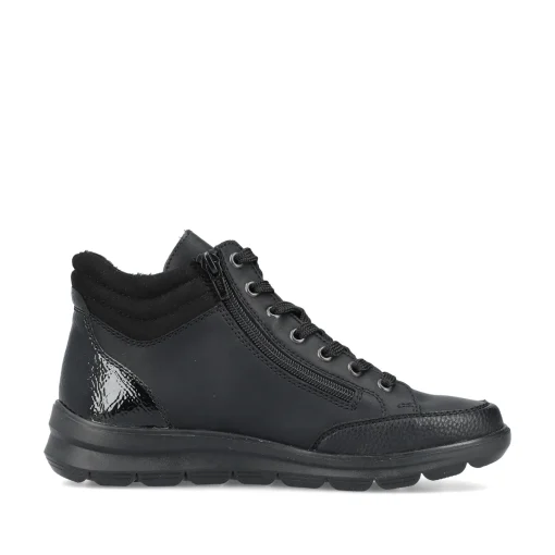 Rieker Damen Schnürschuhe asphaltschwarz