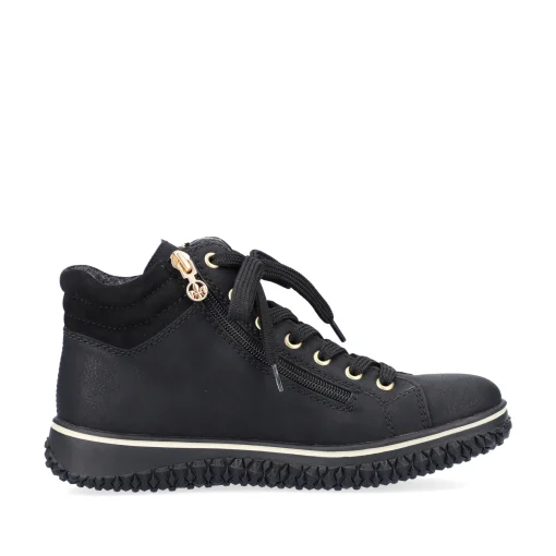 Rieker Damen Schnürschuhe tiefschwarz