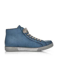 Rieker Damen Schnürschuhe azurblau