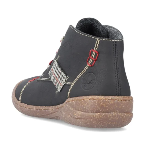 Rieker Damen Schnürschuhe tiefschwarz