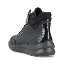 Rieker Damen Schnürschuhe asphaltschwarz