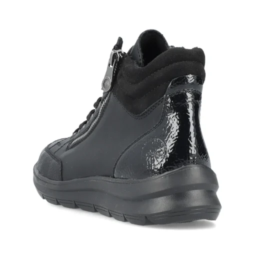 Rieker Damen Schnürschuhe asphaltschwarz