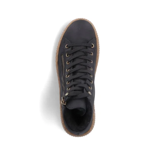 Rieker Damen Schnürschuhe carbonschwarz