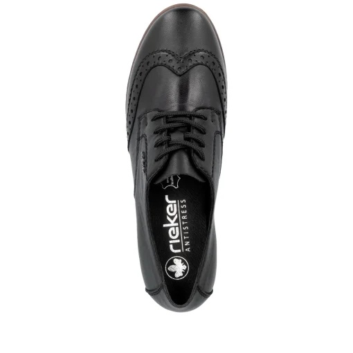 Rieker Damen Schnürschuhe tiefschwarz