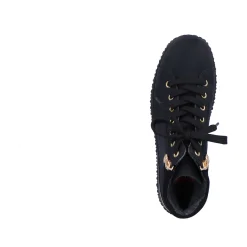 Rieker Damen Schnürschuhe tiefschwarz