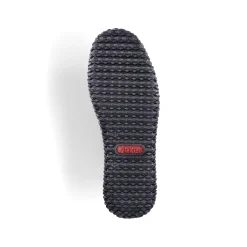 Rieker Damen Schnürschuhe graphitschwarz-weinrot