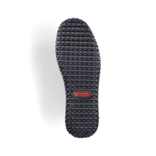 Rieker Damen Schnürschuhe graphitschwarz-weinrot