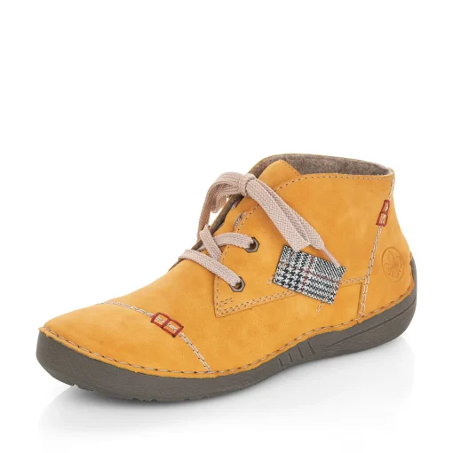 Rieker Damen Schnürschuhe honiggelb