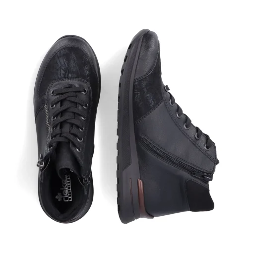 Rieker Damen Schnürschuhe tiefschwarz
