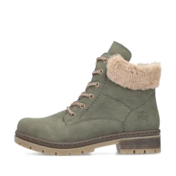 Rieker Damen Schnürstiefel laubgrün
