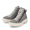 Rieker Damen Schnürstiefel quarzgrau