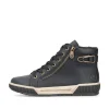 Rieker Damen Schnürstiefel asphaltschwarz