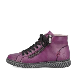 Rieker Damen Schnürstiefel aubergine-schwarz
