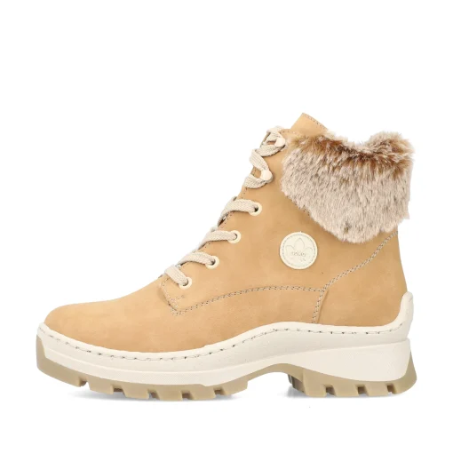 Rieker Damen Schnürstiefel karamellbraun