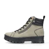 Rieker Damen Schnürstiefel graugrün-schwarz