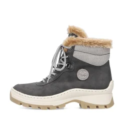 Rieker Damen Schnürstiefel granitgrau