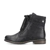 Rieker Damen Schnürstiefel tiefschwarz