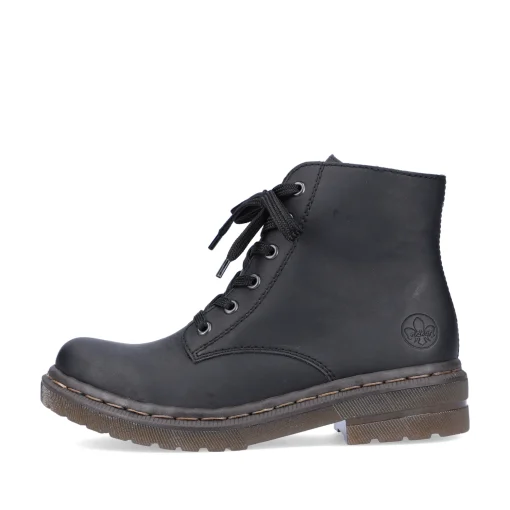 Rieker Damen Schnürstiefel carbonschwarz
