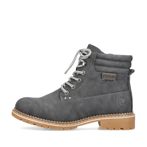 Rieker Damen Schnürstiefel granitgrau