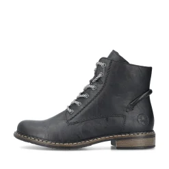 Rieker Damen Schnürstiefel asphaltschwarz