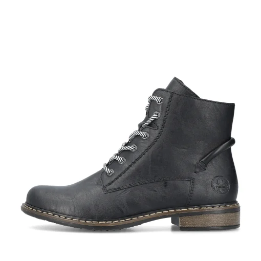 Rieker Damen Schnürstiefel asphaltschwarz