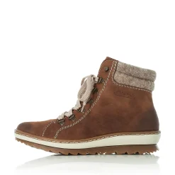 Rieker Damen Schnürstiefel karamellbraun