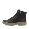 Rieker Damen Schnürstiefel asphaltschwarz