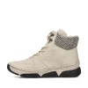 Rieker Damen Schnürstiefel hellbeige