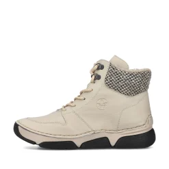 Rieker Damen Schnürstiefel hellbeige