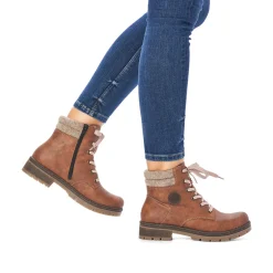 Rieker Damen Schnürstiefel nussbraun