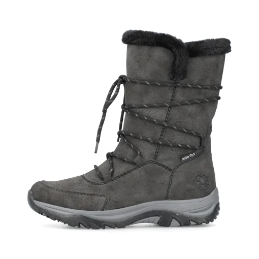 Rieker Damen Schnürstiefel stahlgrau
