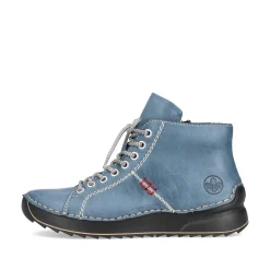 Rieker Damen Schnürstiefel californiablau