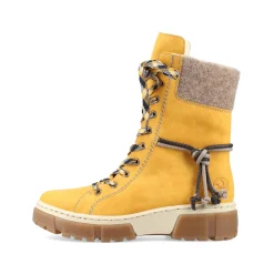 Rieker Damen Schnürstiefel sonnenblumengelb