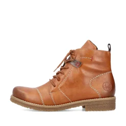 Rieker Damen Schnürstiefel karamellbraun