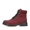 Rieker Damen Schnürstiefel rubinrot