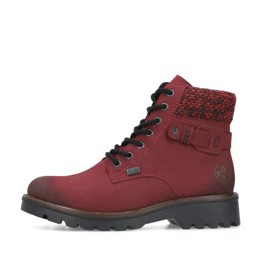 Rieker Damen Schnürstiefel rubinrot