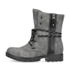 Rieker Damen Schnürstiefel mondgrau