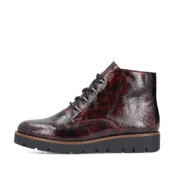 Rieker Damen Schnürstiefel bordeaux