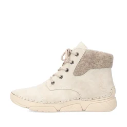 Rieker Damen Schnürstiefel hellbeige
