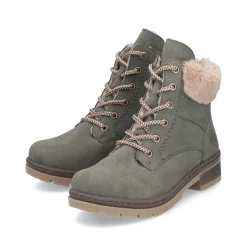 Rieker Damen Schnürstiefel laubgrün