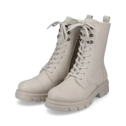 Rieker Damen Schnürstiefel hellbeige